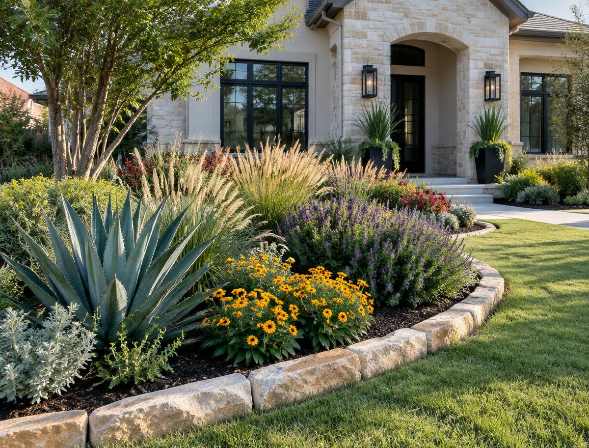 Representative view of flower bed design & maintenance services